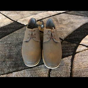 Grey George Canvas Oxford Shoes Slight flaws